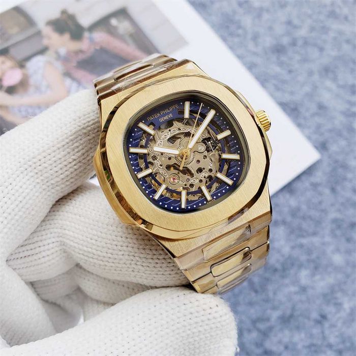 Годинник Patek Philippe Nautilus skeleton dial gold