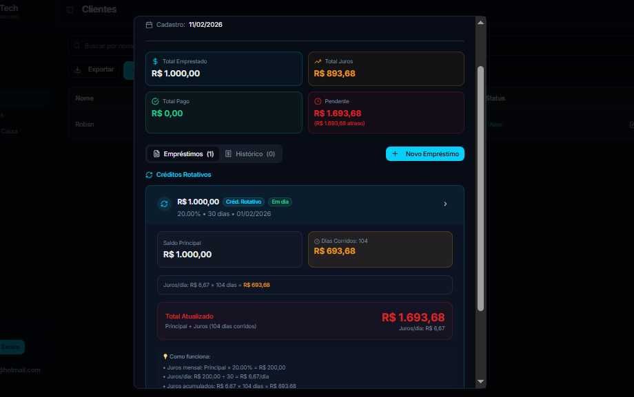 Software de Gestão de Empréstimos – Controlo de Clientes, Prestações e Recibos