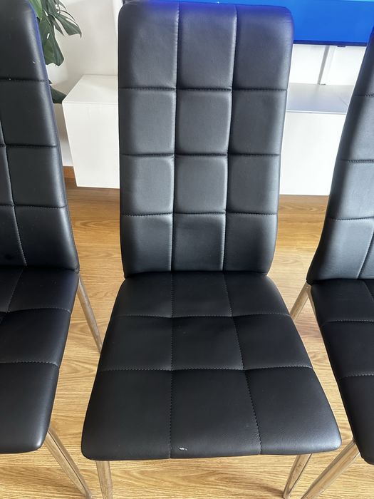 4 cadeiras pretas conforama