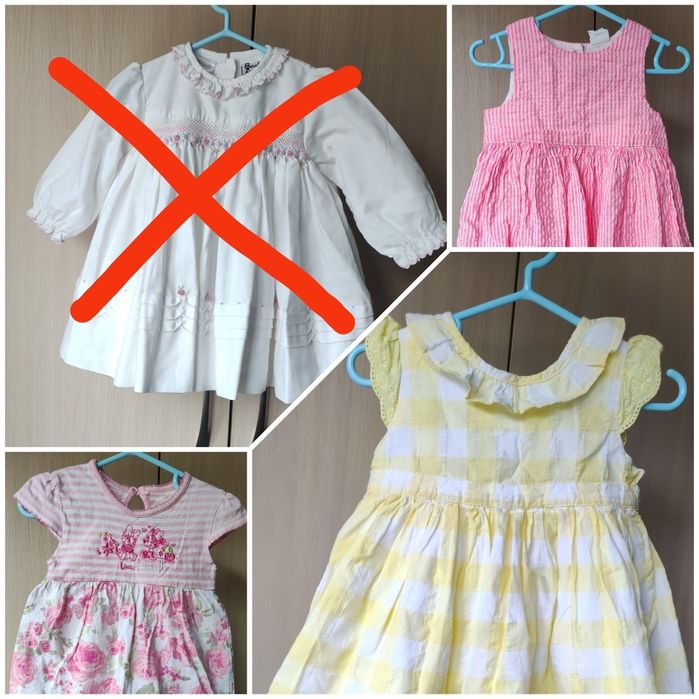 Нарядна сукня, сарафан H&M, боді George, жовте плаття, 3-6 міс