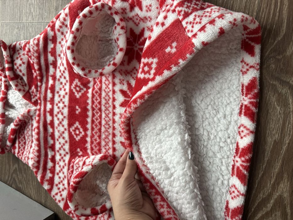 Новорічний костюм для собак. Різдвяний теплий светр