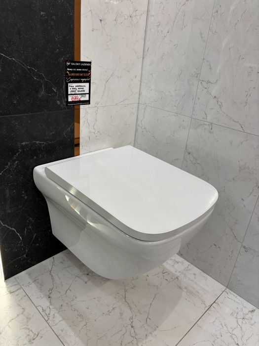 Miska wc LARGA SQUARE z deską Cersanit