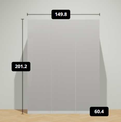 Szafa IKEA PAX/FARDAL o wym. 150x60x201cm
