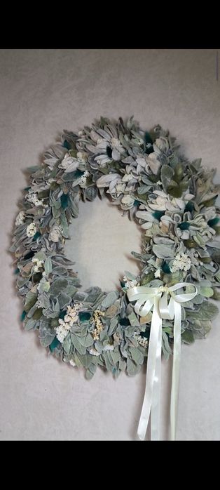 Натуральні свічки. Інтер'єрний вінок. Дідух. Букет із сухоцвітів