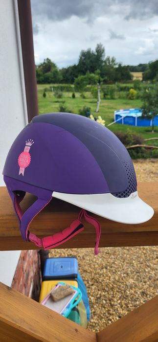 Kask toczek  do jazdy konnej dla dziewczynki Fouganza