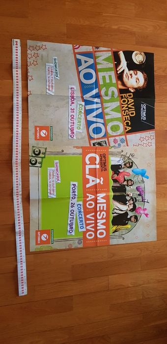 Poster grande David Fonseca e  Clã autografado