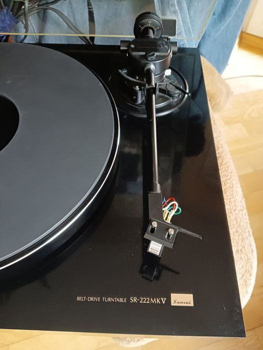 SUPER Gramofon Sansui SR 222mkV JAPAN vintage micro seiki piano black