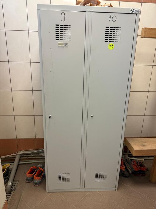 Szafka pracownicza BHP ubraniowa dwudrzwiowa, metalowa
