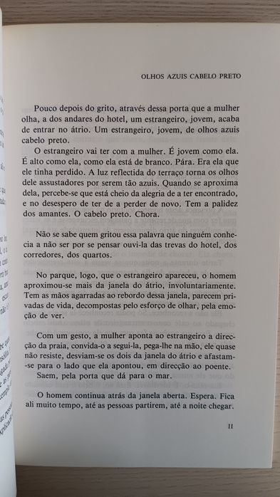Marguerite Duras, Olhos azuis Cabelo Preto