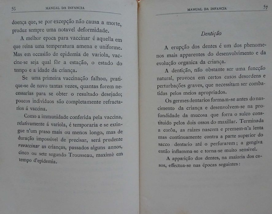 Manual de Infância - Conselhos Às Mães - 1º Edição 1881
