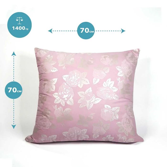 ХІТ Подушка 50х70 70х70 з 100% натуральним та найміцнішим чохлом ТІК