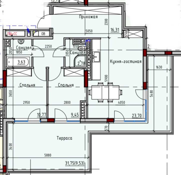 ПРОДАМ Пространство на Дачной 2-комн Квартира у моря с Террасой 12 Фонтана! (МР)
