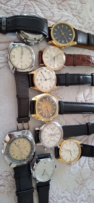 Vendo lote 10 relogios automaticos e alguns corda co ografos