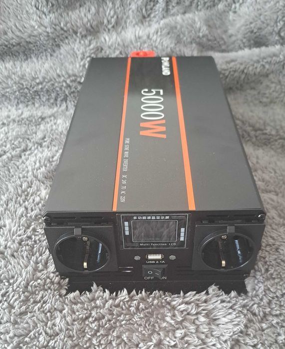 Inversor ONDA PURA (Camião) 24VDC em 220VAC - 5.000W pico, COM comando