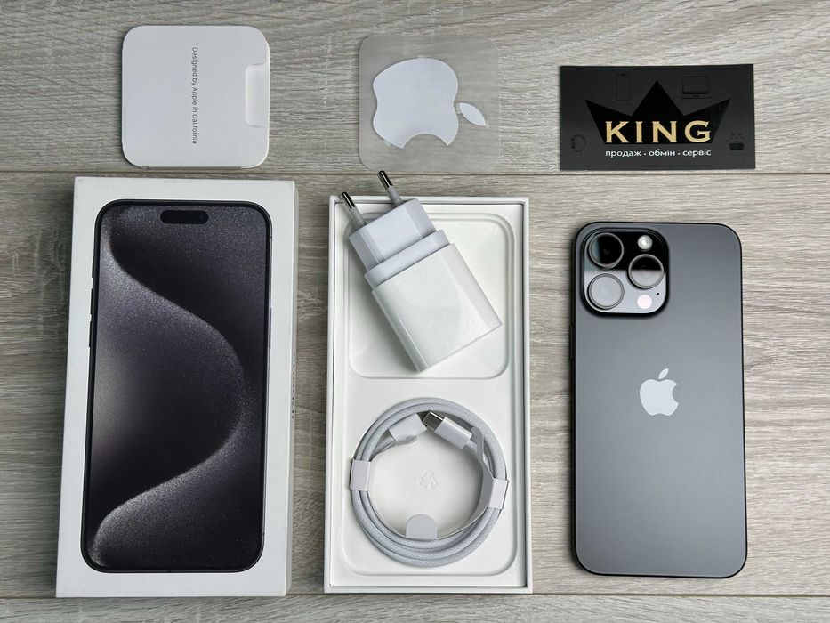 Apple iPhone 15 Pro Max - 256GB - Black Titanium Neverlock ІДЕАЛ #66