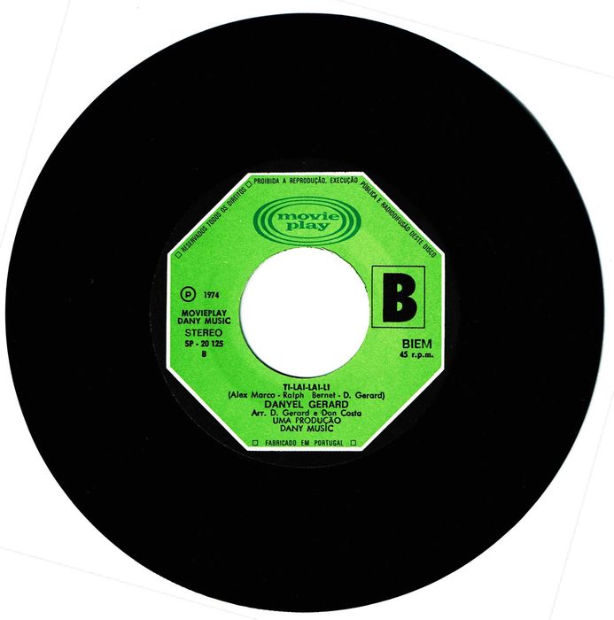 Danyel Gerard - Ti-Lai-Lai-Li vinil 45 Rpm