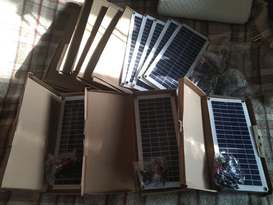 Портативная солнечная панель для зарядки телефонов, 2 USB 5В 3А, джек