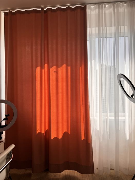 Срочно продаю красиві штори. Штори, тюль. Білі тюлі, рожеві штори.