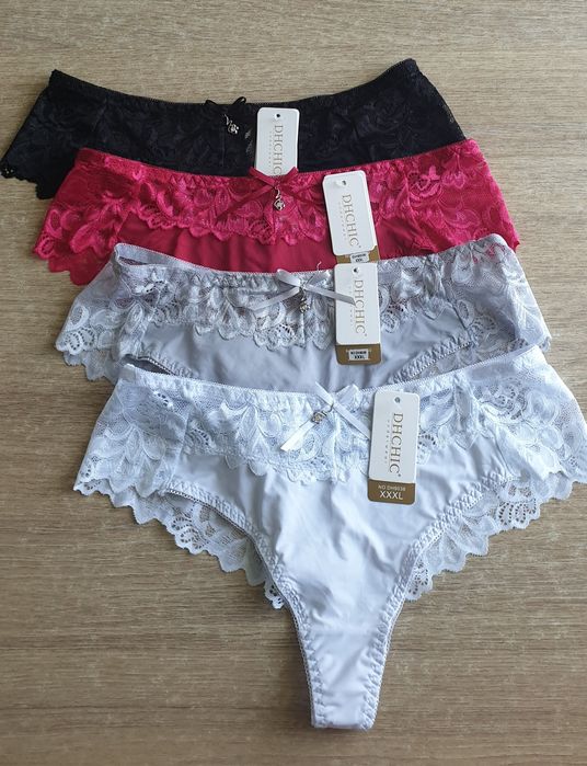 4×Stringi Damskie 3XL