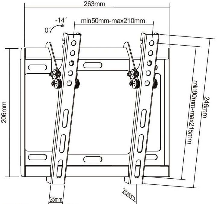 Suporte TV LCD 13/42" Vesa NOVO