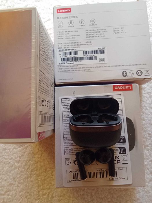 Auriculares/Fones Lenovo EA169 | Bluetooth 5.4 + ENC para chamadas [Novo/Selado]
