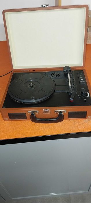 Discos de vinil e gira discos