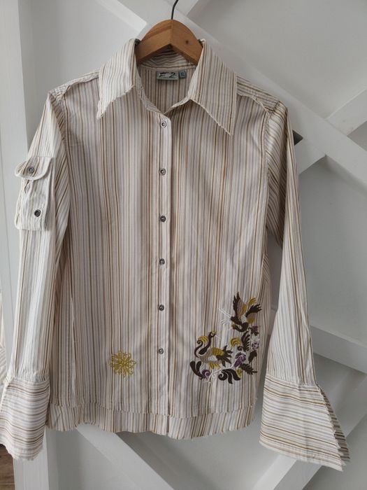 Koszula Vintage damska – Piękne Hafty, Paski, Styl Boho