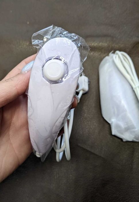 Игровой контроллер nunchuk для nintendo wii и wii u 2 шт с джойстиком