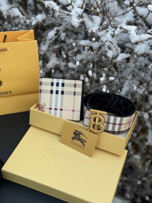 Набір Burberry подарунковий чоловічий ремінь Барбери набор мужской | Ремень Барбери черный мужской 105 см набор Burberry кошелек черный бежевый 110 см