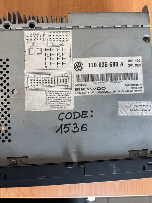 Radio VW Passat RNS 510