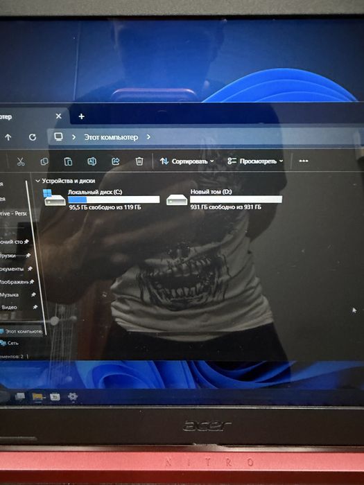 Игровой ноутбук Acer Nitro Ryzen 5 nvidia 4гб.