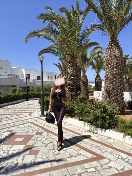 Чорна довга пляжна сукня парео