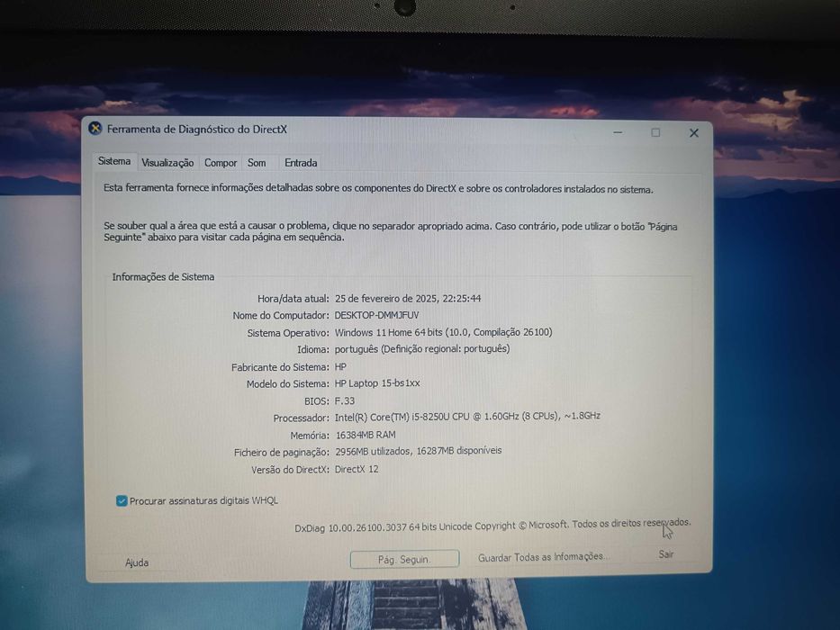 HP 15-bs109np em bom estado para venda