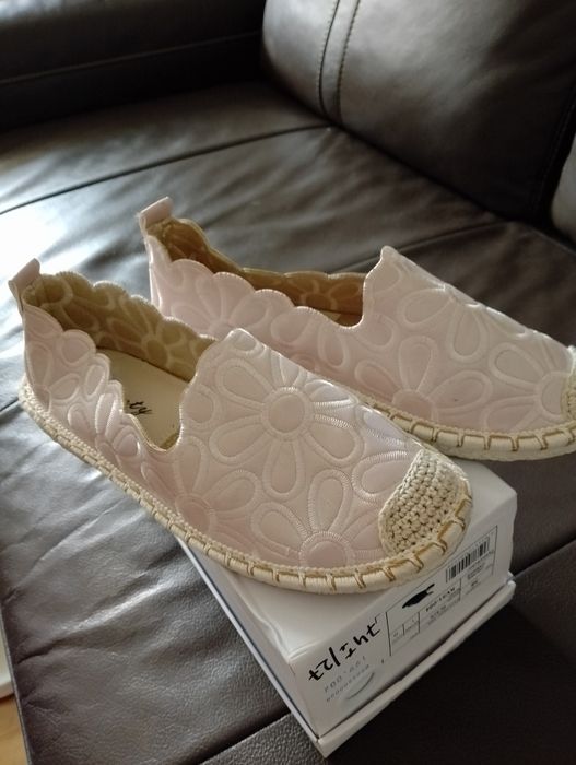 Espadryle 38 kolor blady róż