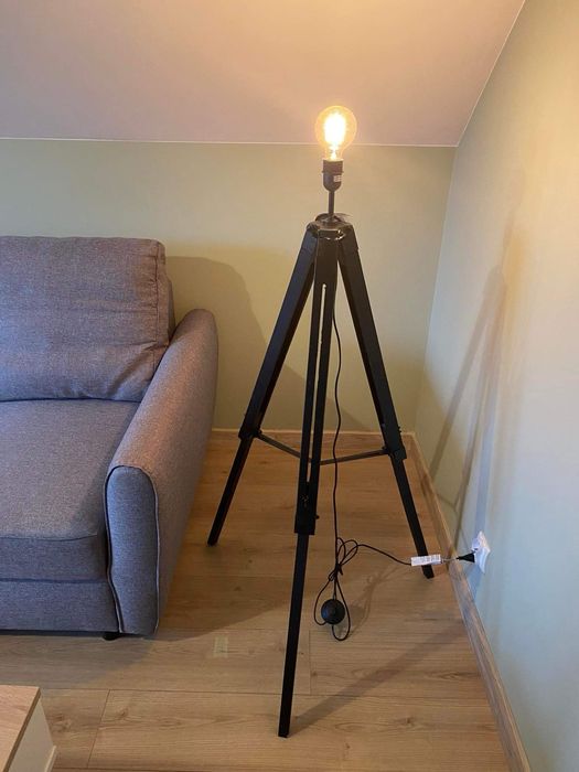 Lampa podłogowa LOFT drewno-metal CZYTAJ OPIS (1)