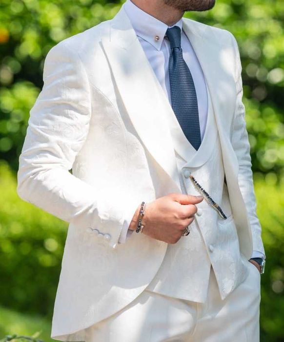 Fato noivo 3 peças branco