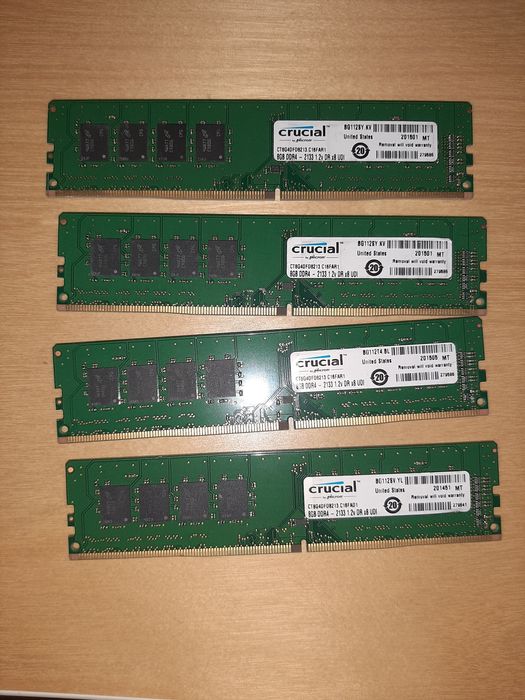 64 GB RAM (4×8GB) DDR4