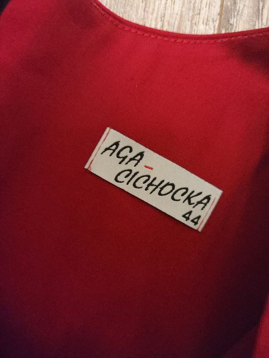 Elastyczna sukienka wieczorowa 44 XXL czerwona