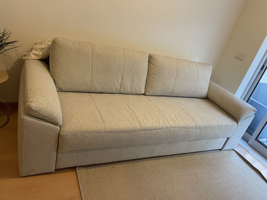 Sofá cama bege NOVO