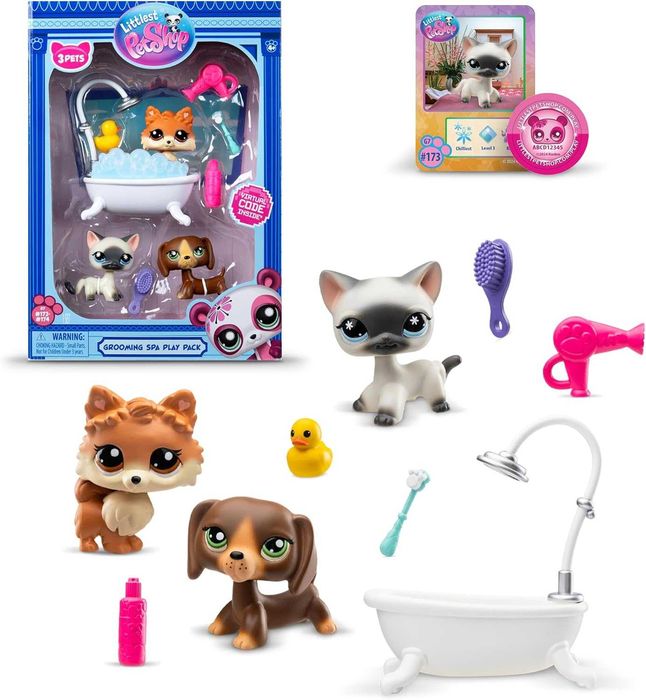 LPS Littlest Pet Shop Grooming Spa Play Pack jamnik shorthair spa