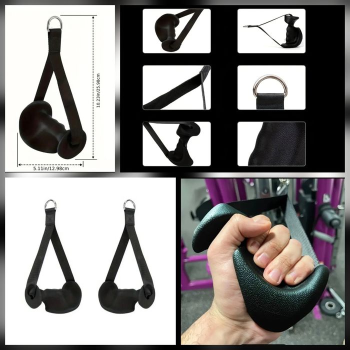 Pega. Par de pegas Ergonómica para puxa. Musculação Treino (polia)- Novas