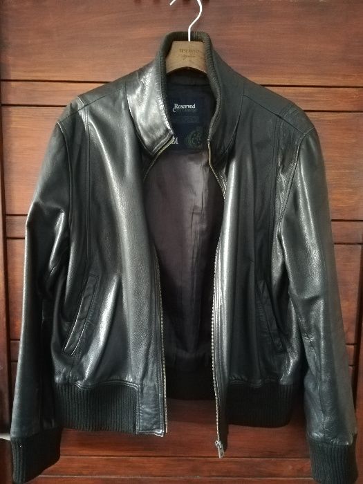 Kurtka skórzana bomberka