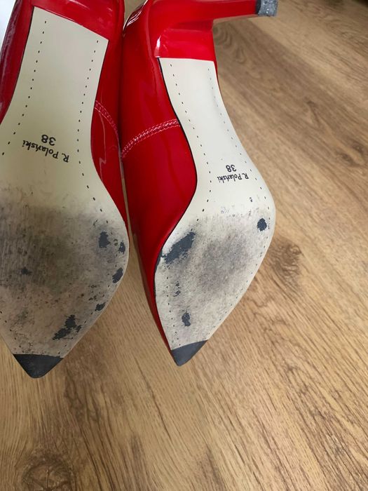 Buty czerwone lakierowane 38
