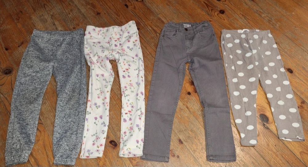 Zestaw ubrania dla dziewczynki 110/116 spodnie bluzka bluza
