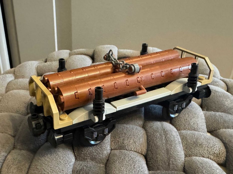 Lego City kolejka, pociąg SAM wagon z drewnem 60198