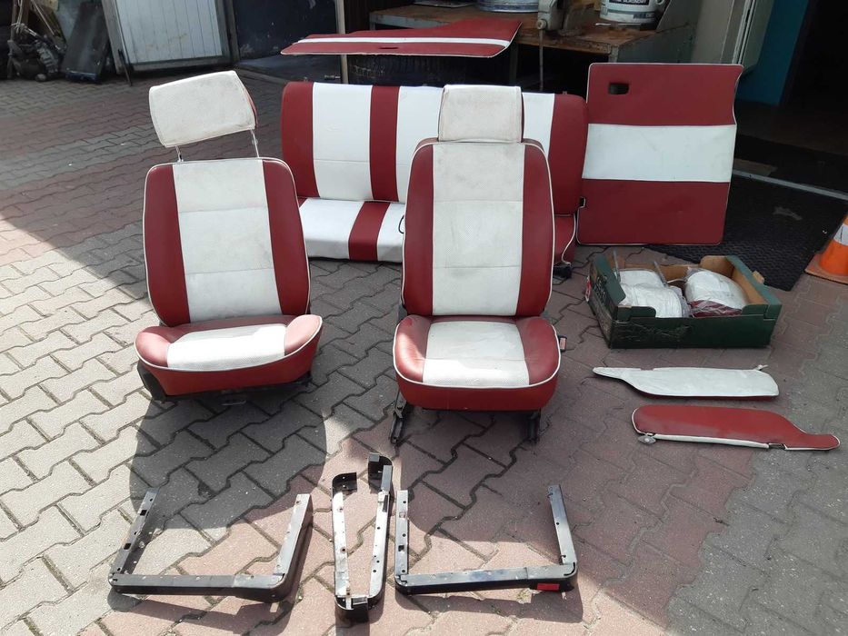 Fotele przód przednie kanapa tylna tył Vw Transporter T3 tapicerka