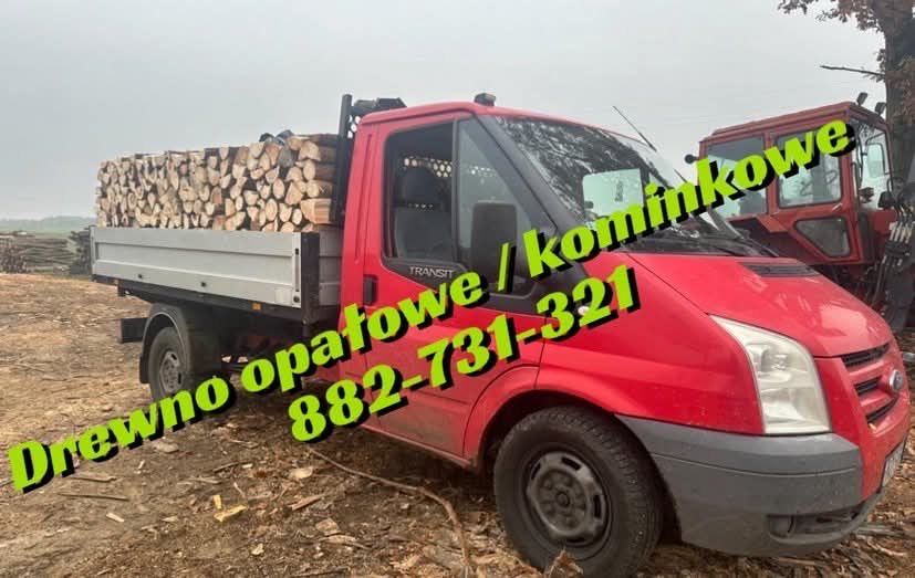 Drewno Opałowe Kominkowe Grab/Buk Pocięte Połupane Transport Wywrotka