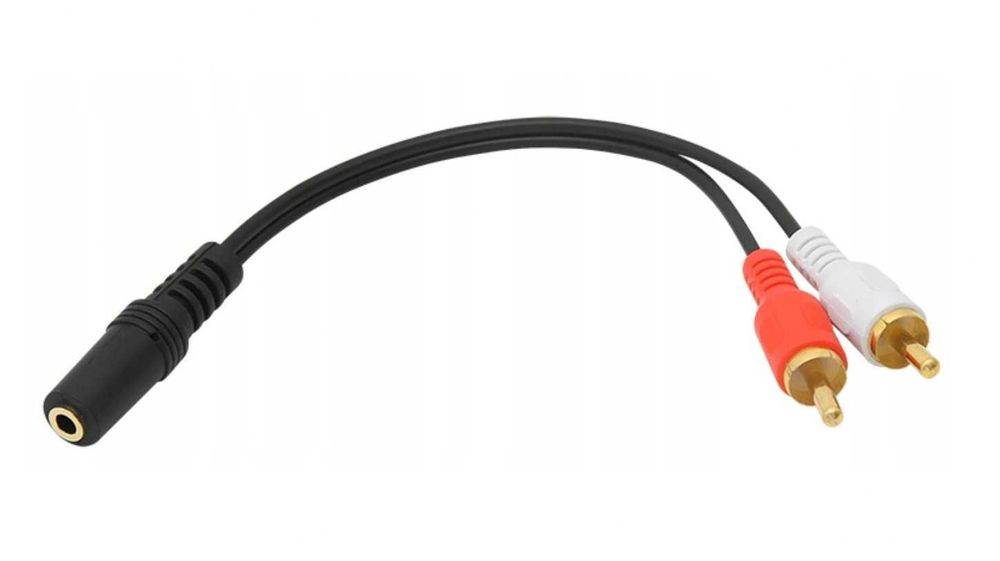 Kabel adapter Jack (3,5 mm) - 2x RCA (Cinch) 0,2 m