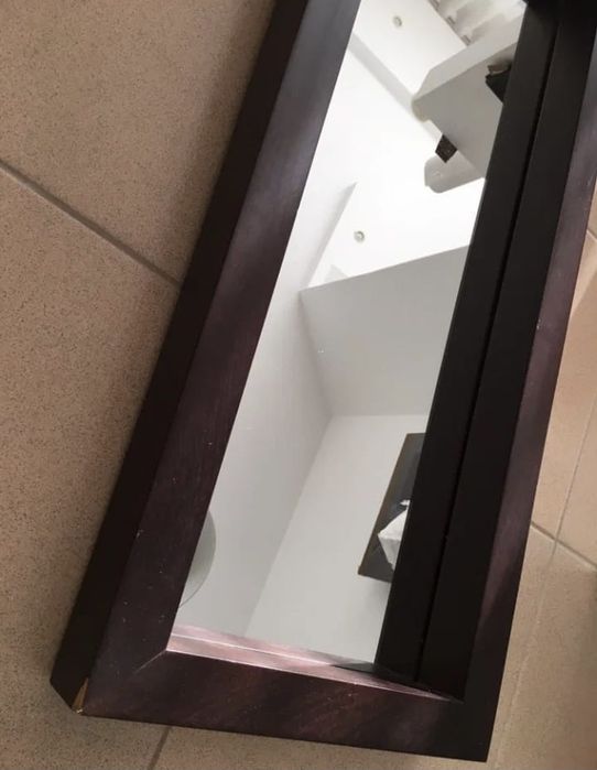 Espelho NOVO em madeira natural