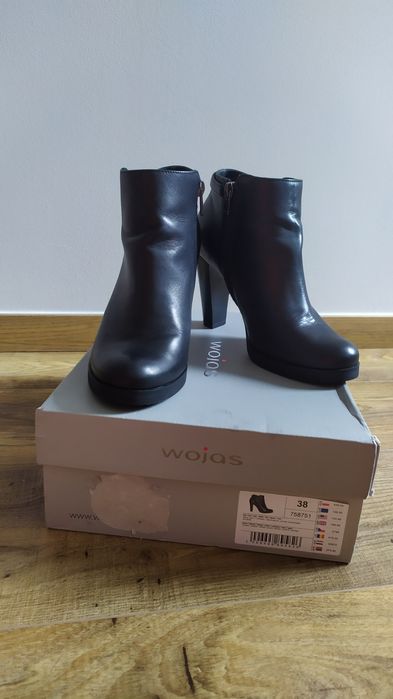Skórzane botki Wojas